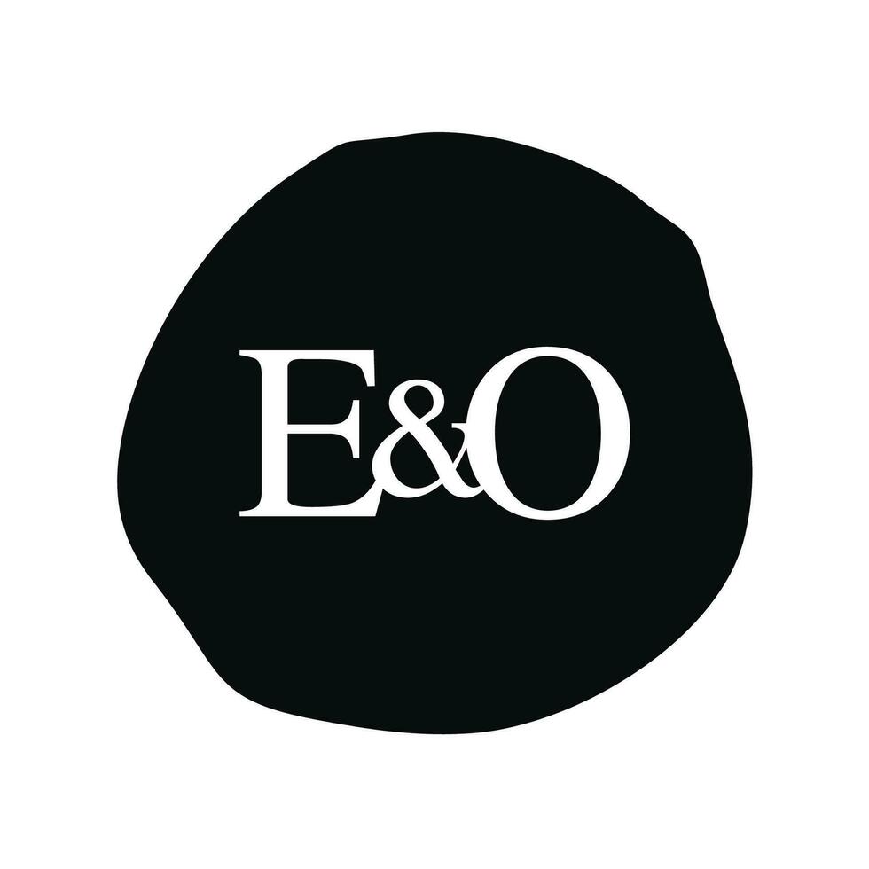 EO Initial logo letter brush monogram comapany vector