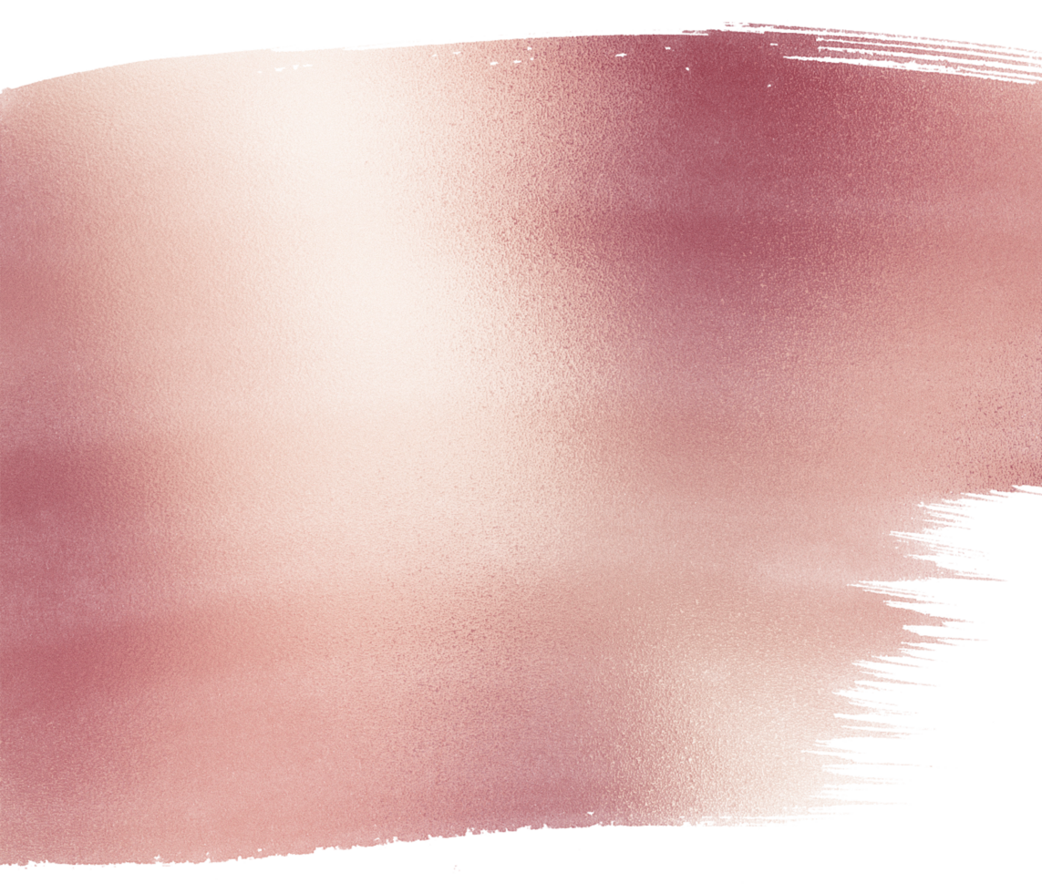 Hand drawing gradient rose gold stroke paint glittering background on transparent background png