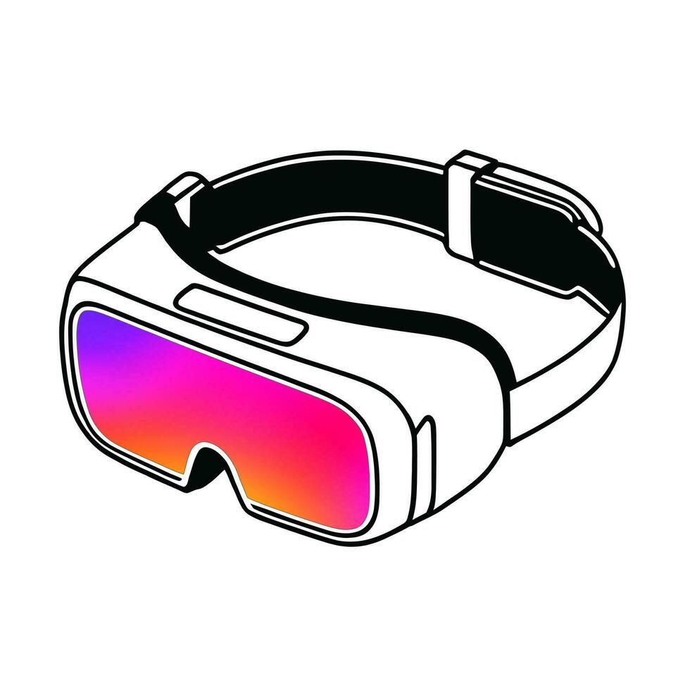 Virtual reality glasses, vector illustration.