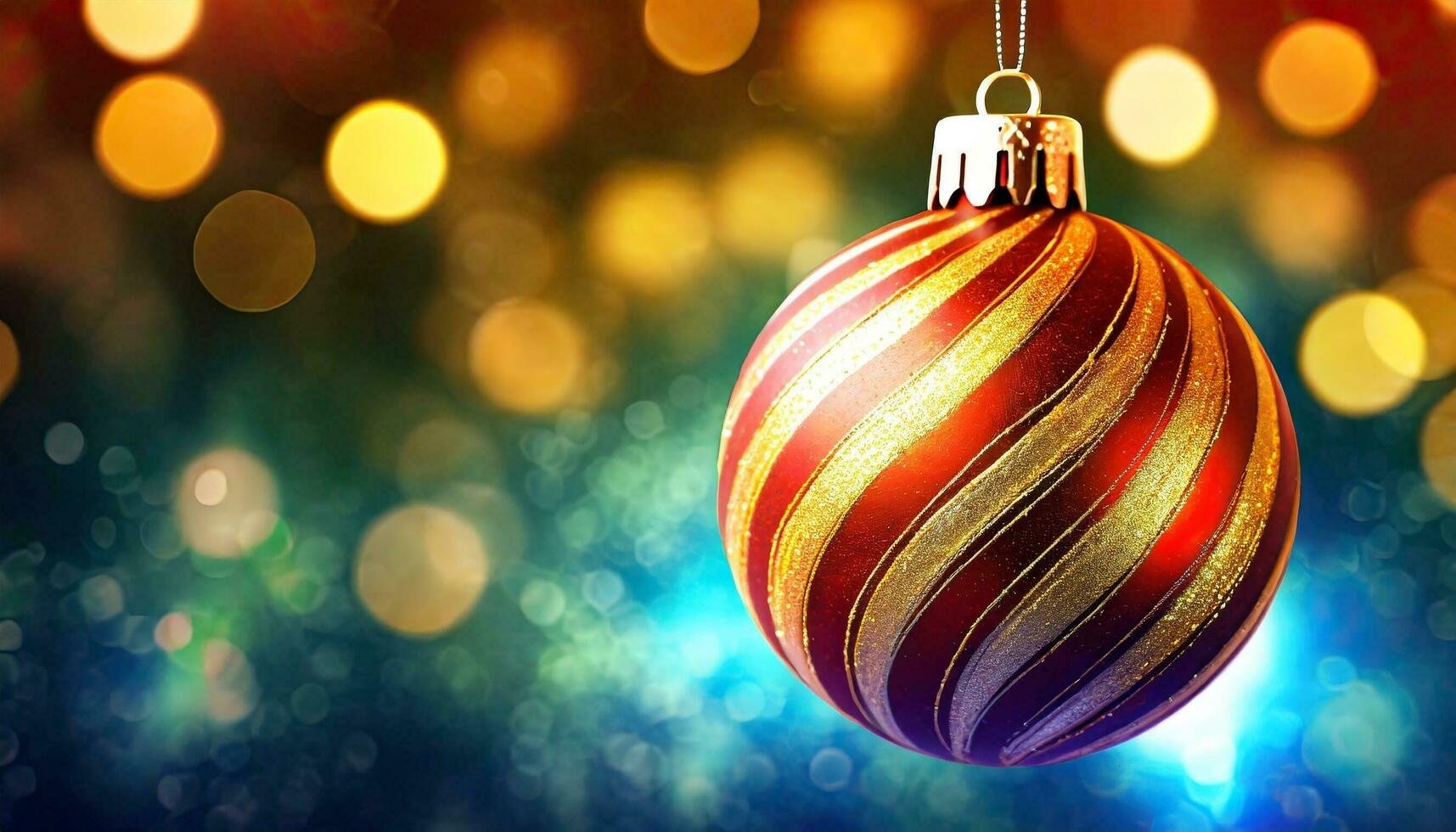 Christmas tree ornament. Ai Generative. photo