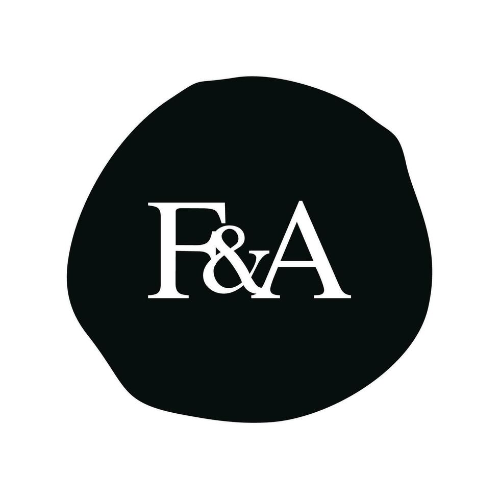 FA Initial logo letter brush monogram comapany vector