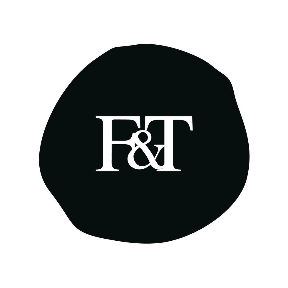 FT Initial logo letter brush monogram comapany vector