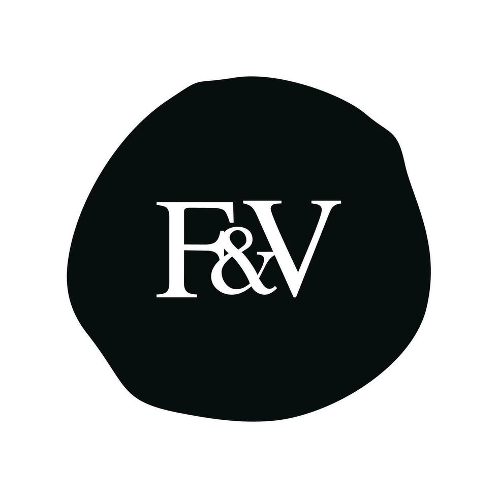 FV Initial logo letter brush monogram comapany vector