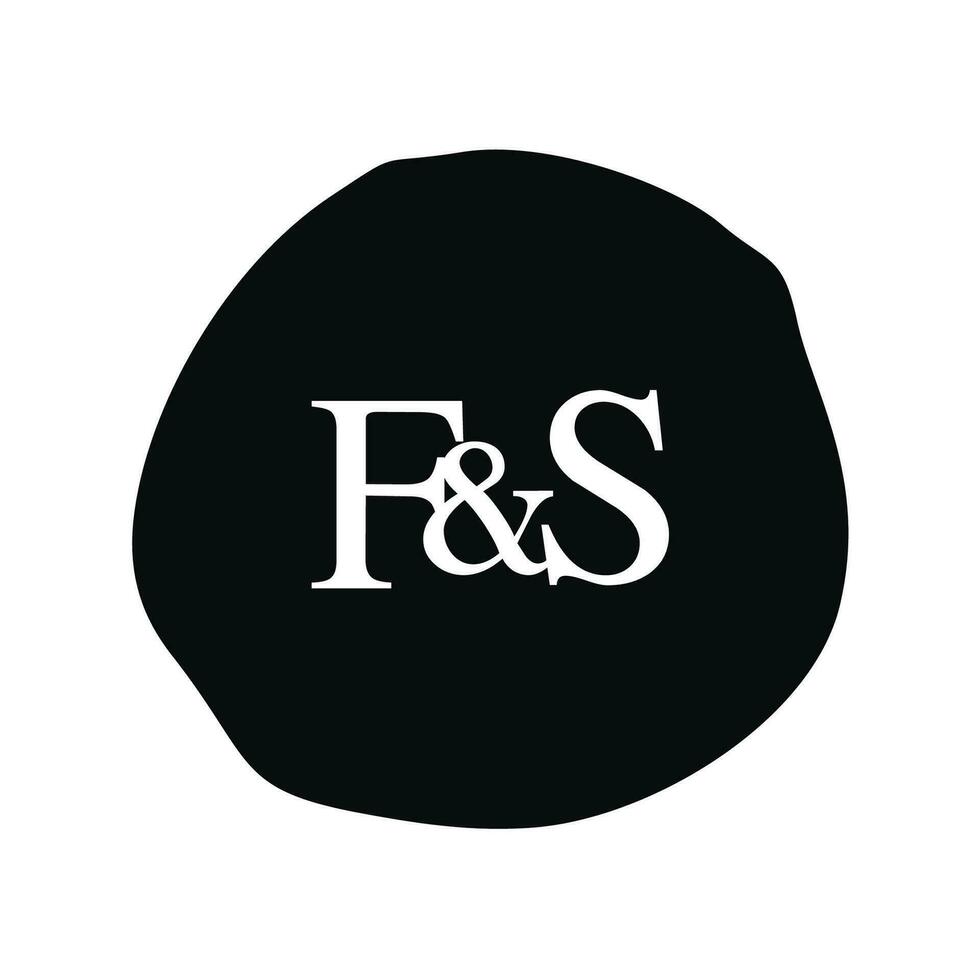 FS Initial logo letter brush monogram comapany vector