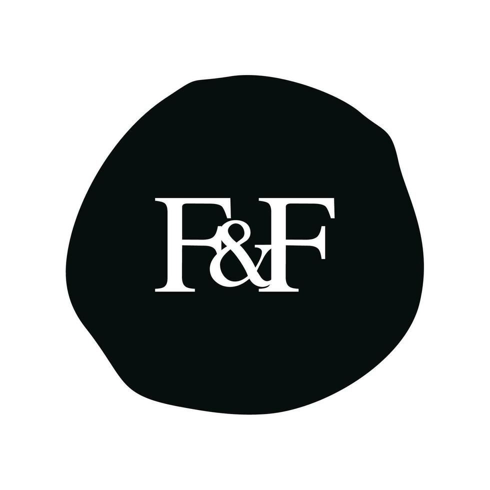 FF Initial logo letter brush monogram comapany vector