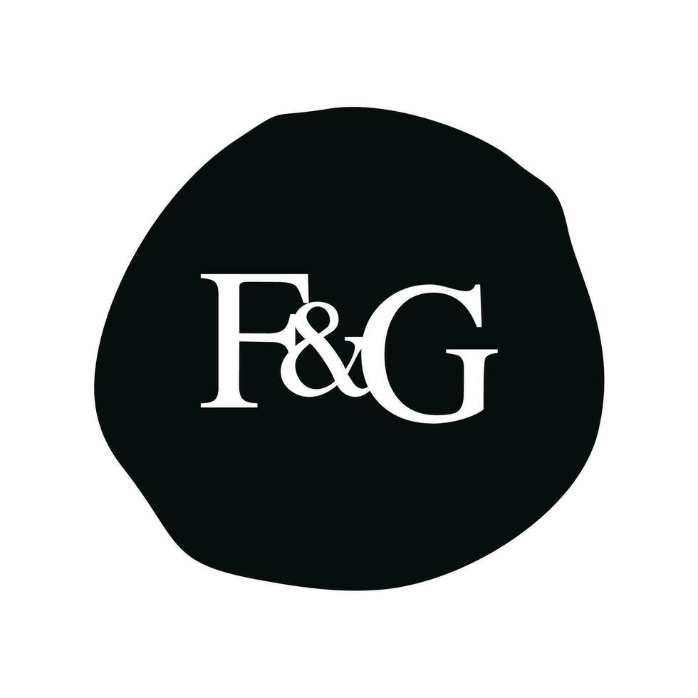 fg inicial logo letra cepillo monograma comapany vector