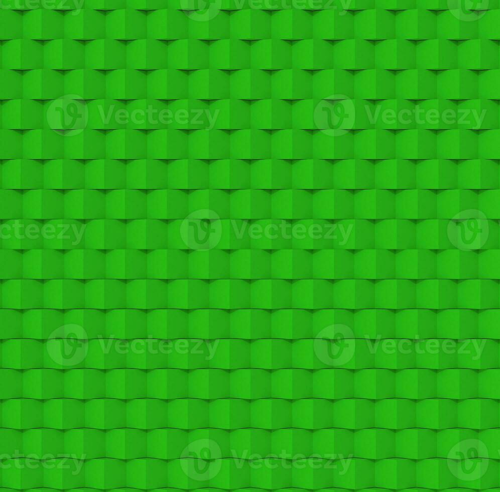 Abstract pattern with green cubes background wallpaper wall Sustainable concept. photo