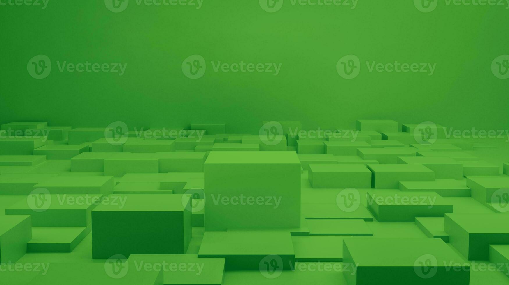 Cube podium geometric studio on green environmentally sustainable background. Shape abstract. photo