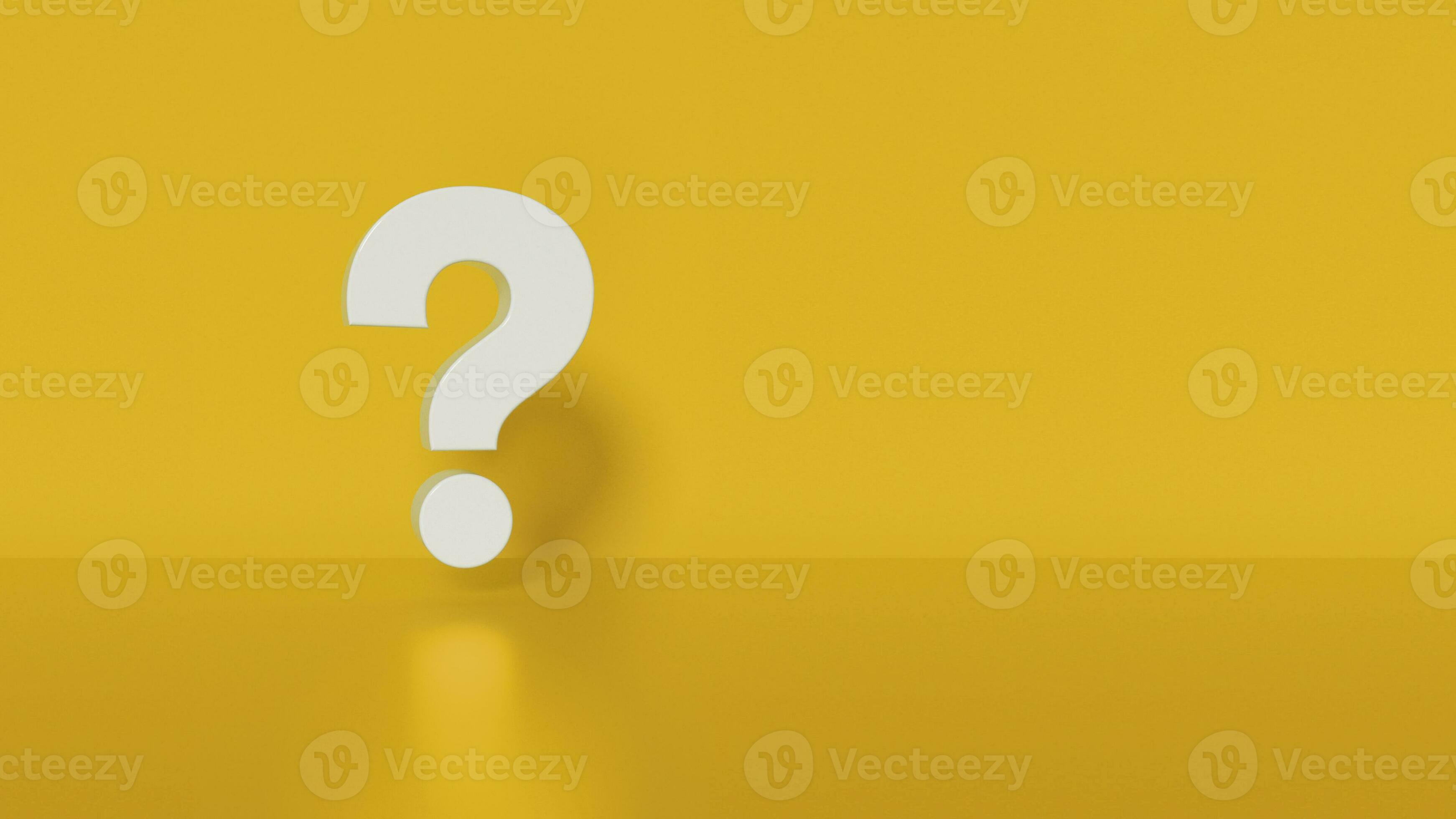 Question mark white on yellow background. 33890260 Stock Photo at Vecteezy