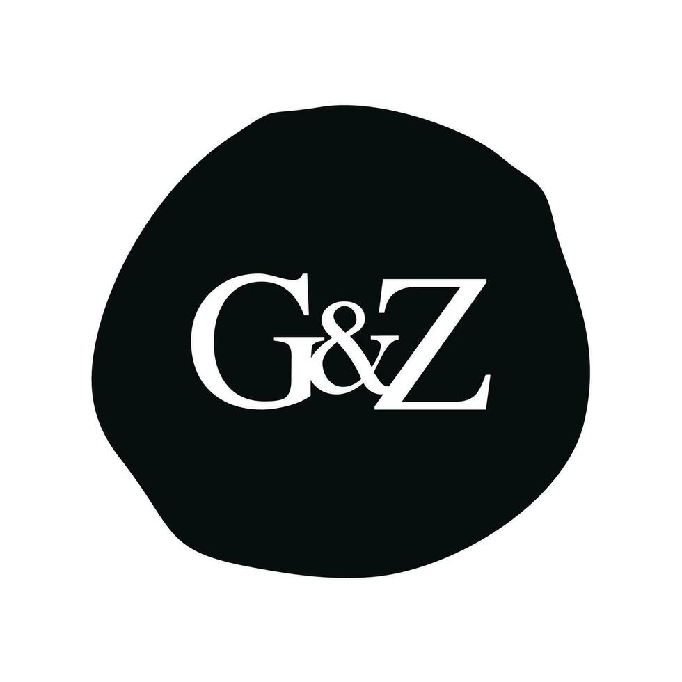 GZ Initial logo letter brush monogram comapany vector