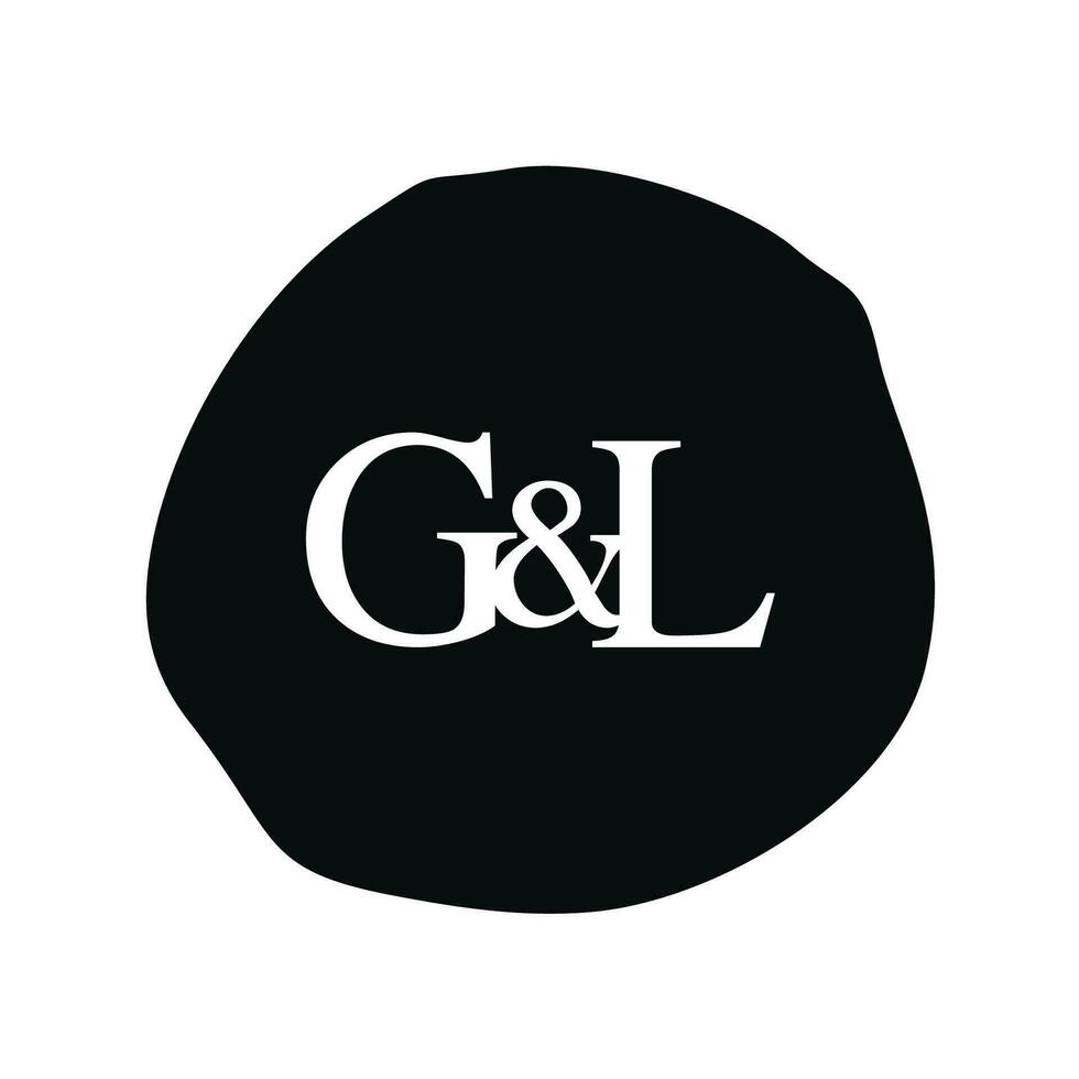 GL Initial logo letter brush monogram comapany vector
