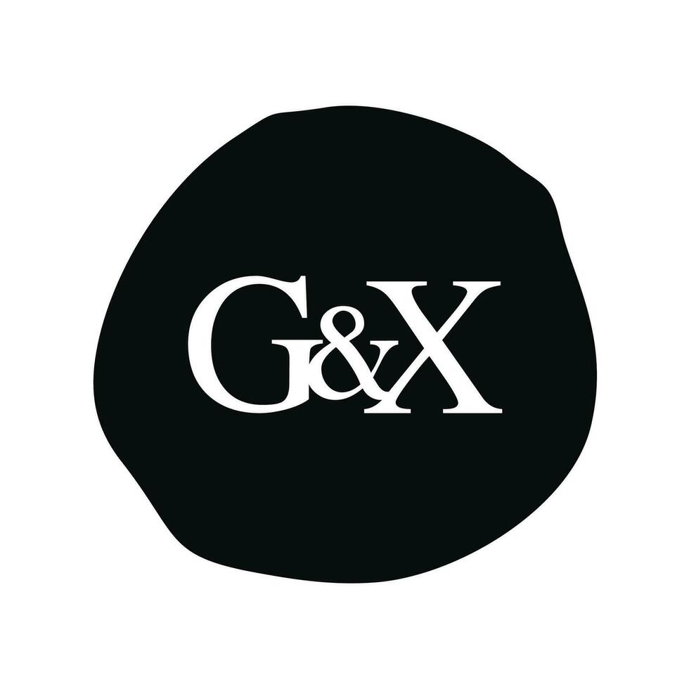 GX Initial logo letter brush monogram comapany vector