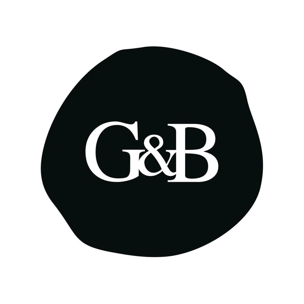 GB Initial logo letter brush monogram comapany vector