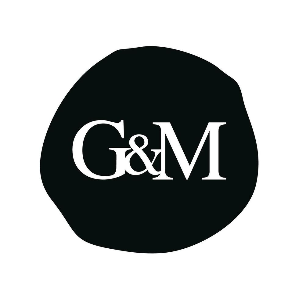 gm inicial logo letra cepillo monograma comapany vector