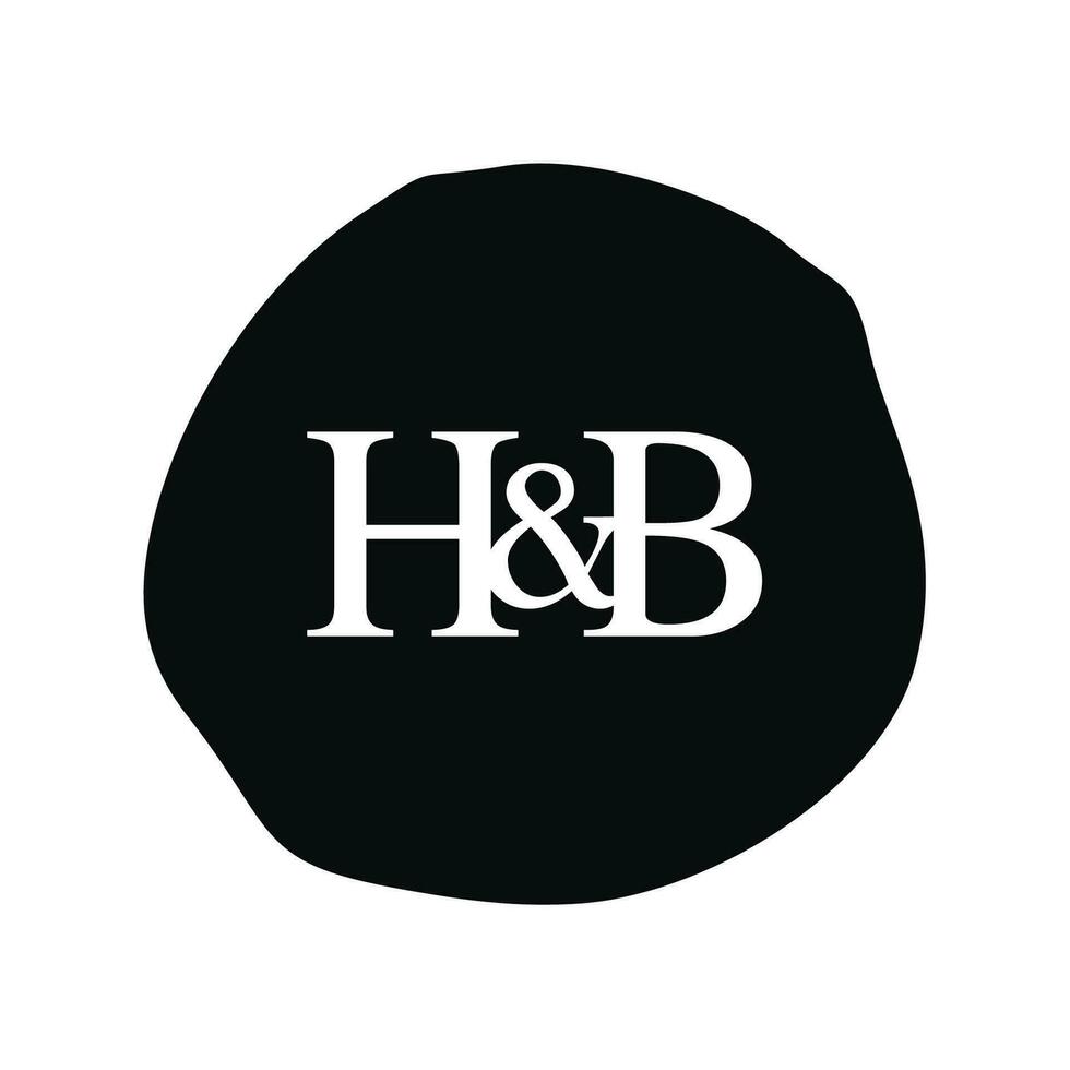 HB Initial logo letter brush monogram comapany vector