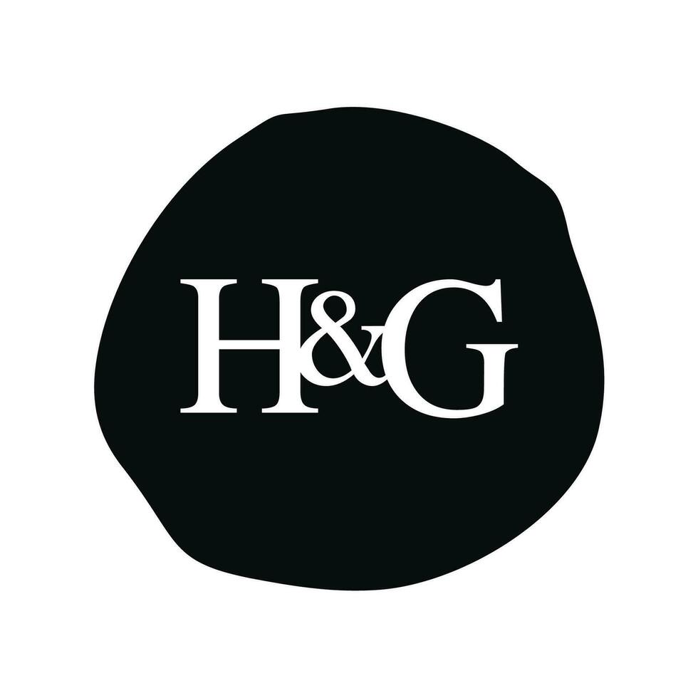 HG Initial logo letter brush monogram comapany vector