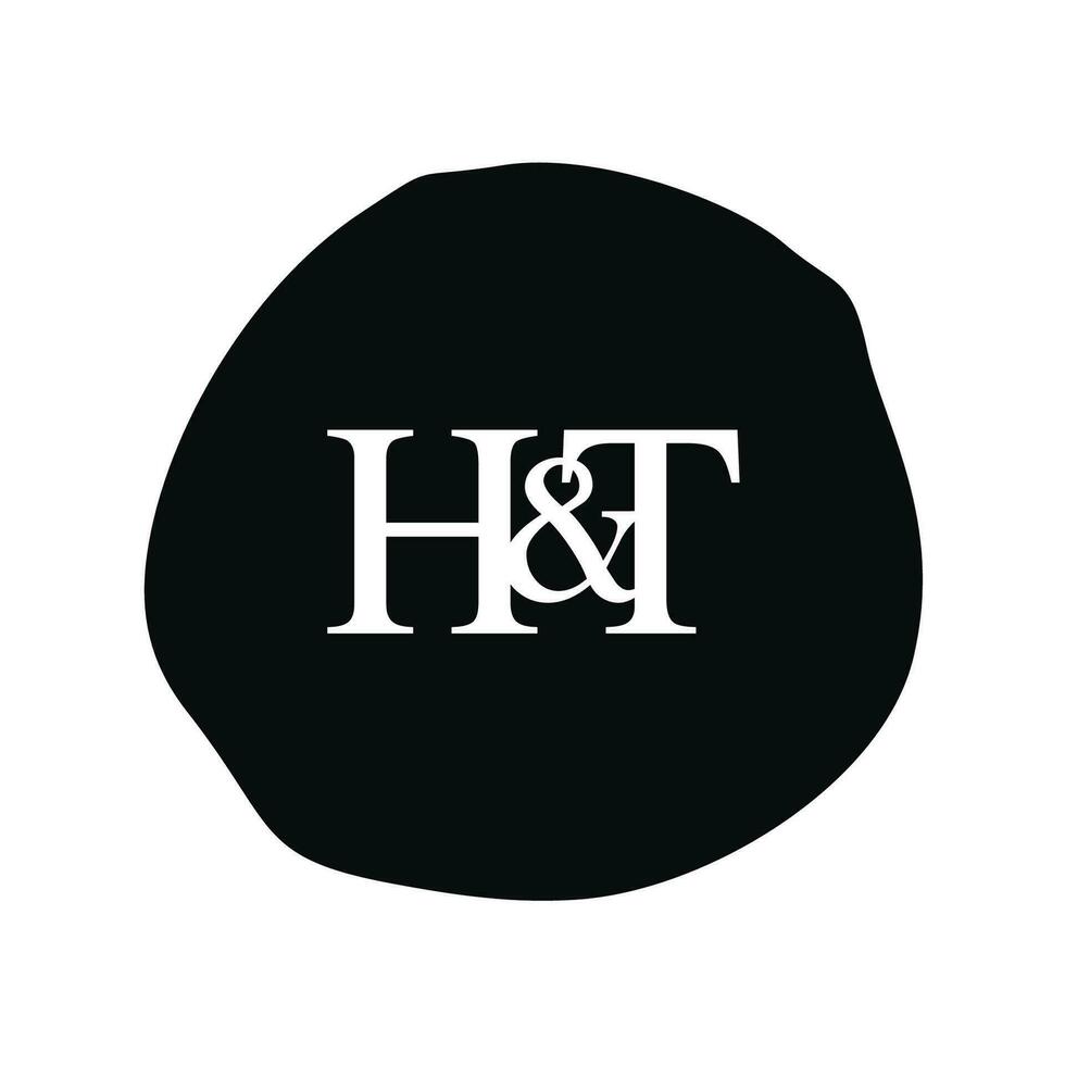 HT Initial logo letter brush monogram comapany vector