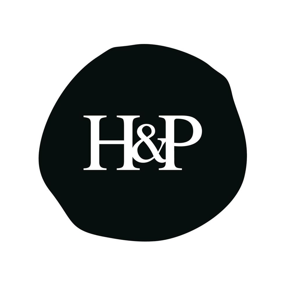HP Initial logo letter brush monogram comapany vector