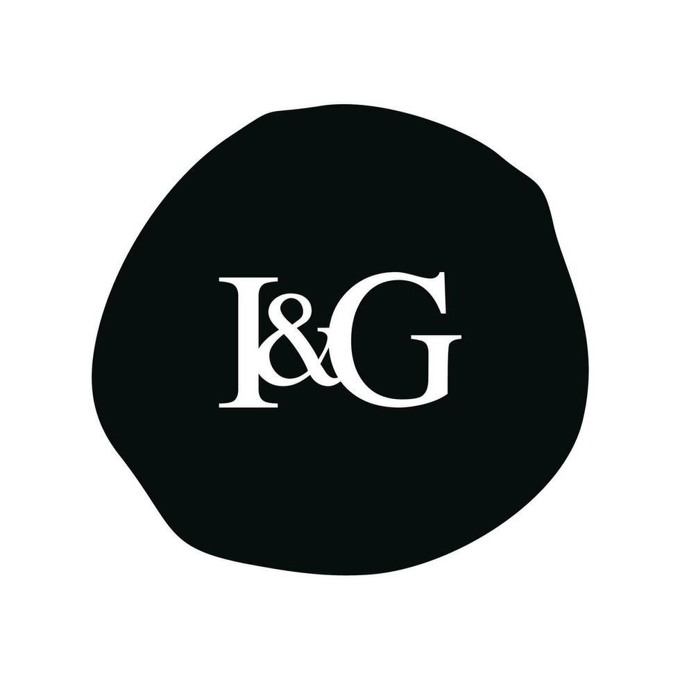 IG Initial logo letter brush monogram comapany vector