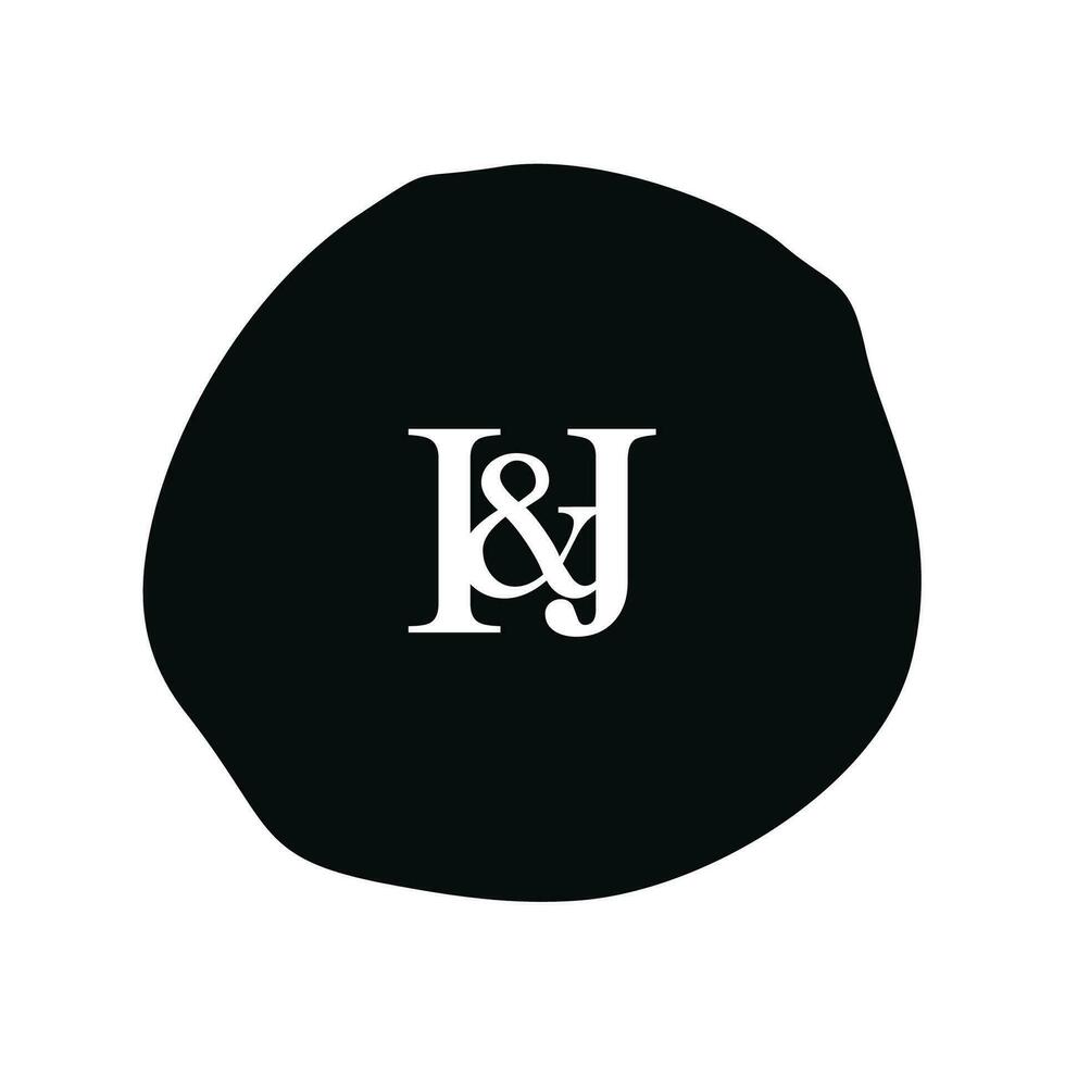 IJ Initial logo letter brush monogram comapany vector