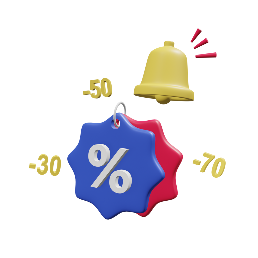 Discount Ecommerce 3D Icon png