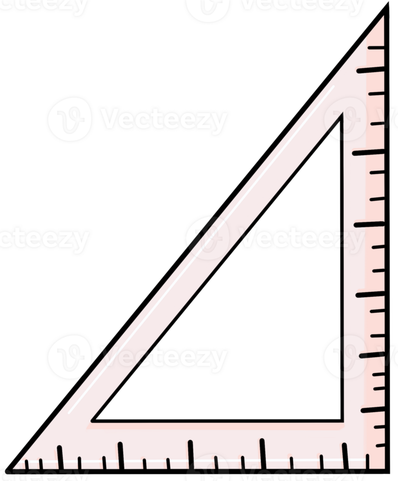 peach colored triangle ruler png