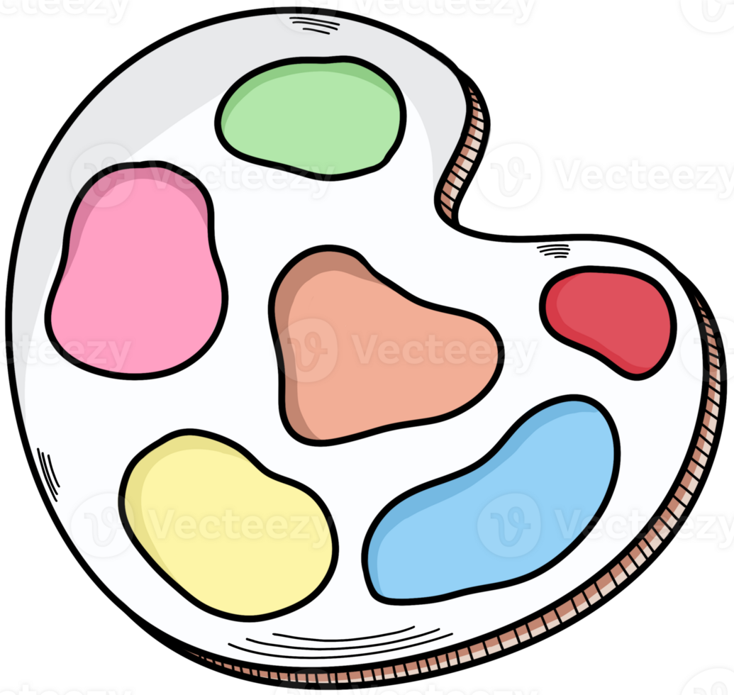 watercolor mixing plate png