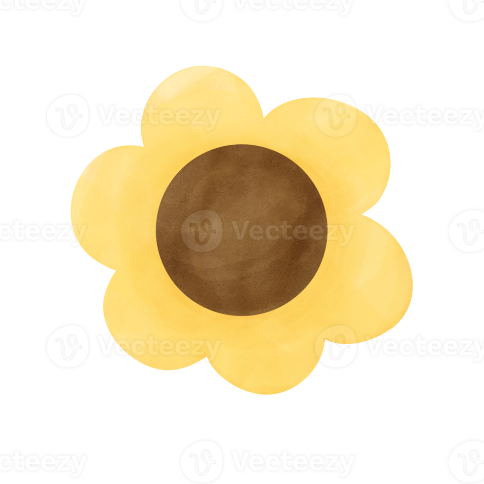 Watercolor flower cute pastel illustration png