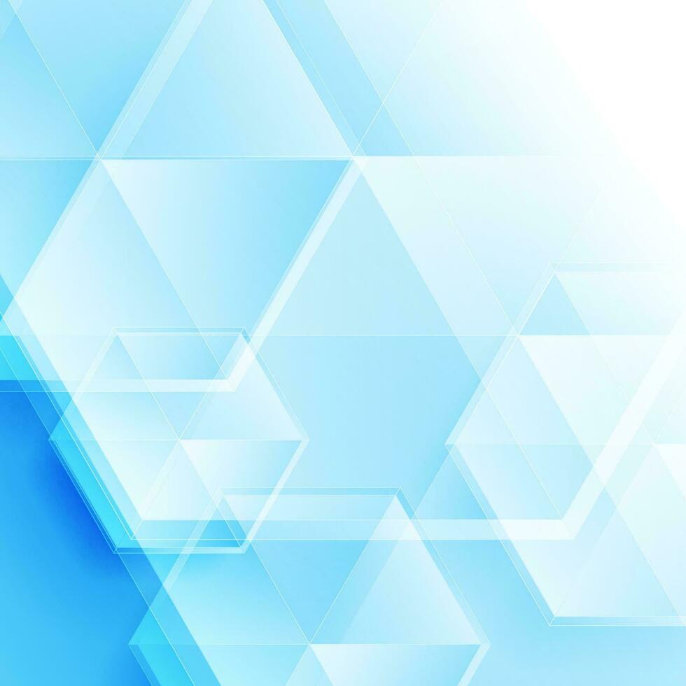 ligero azul geométrico tecnología antecedentes con lustroso hexágonos vector