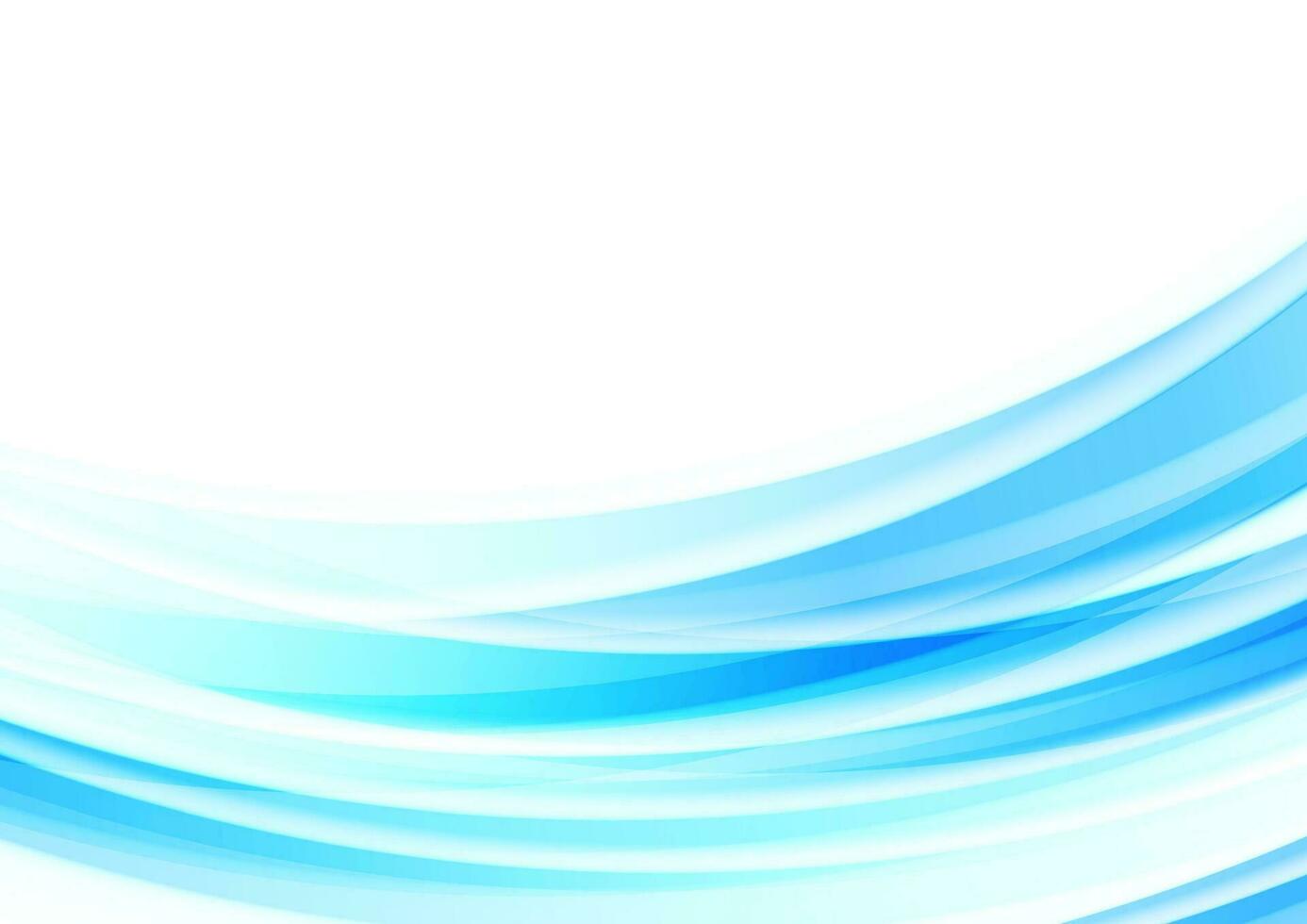 Blue blurred smooth waves abstract background vector