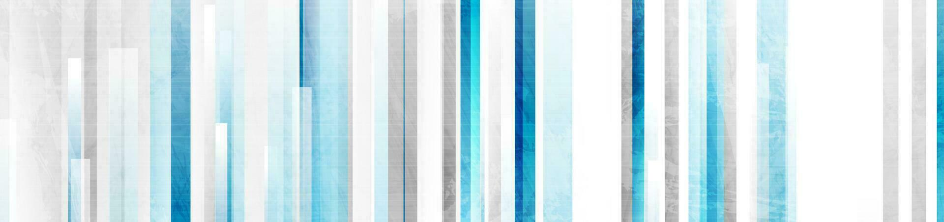 Blue grey geometric stripes abstract tech grunge background vector