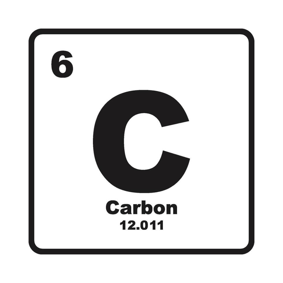 carbón elemento icono vector
