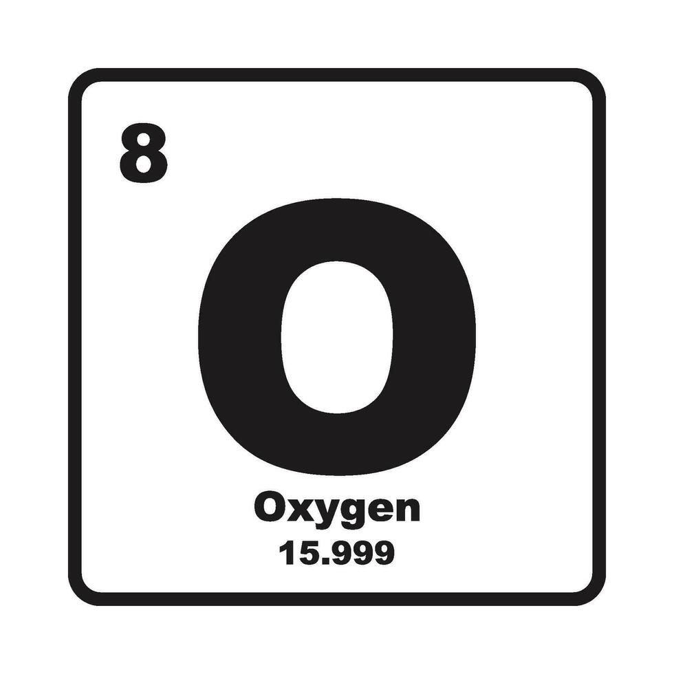 Oxygen symbol icon vector