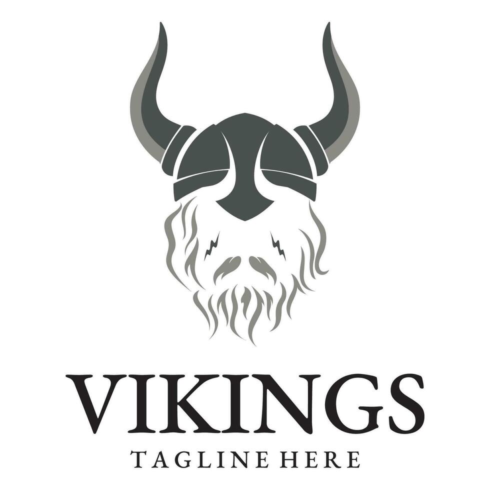 Vector illustration Viking with Helmet.