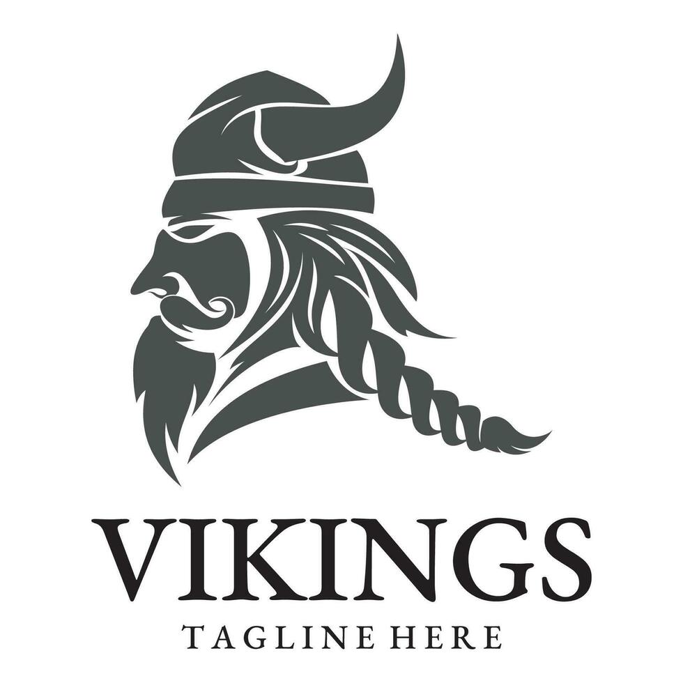 Vector illustration Viking with Helmet.