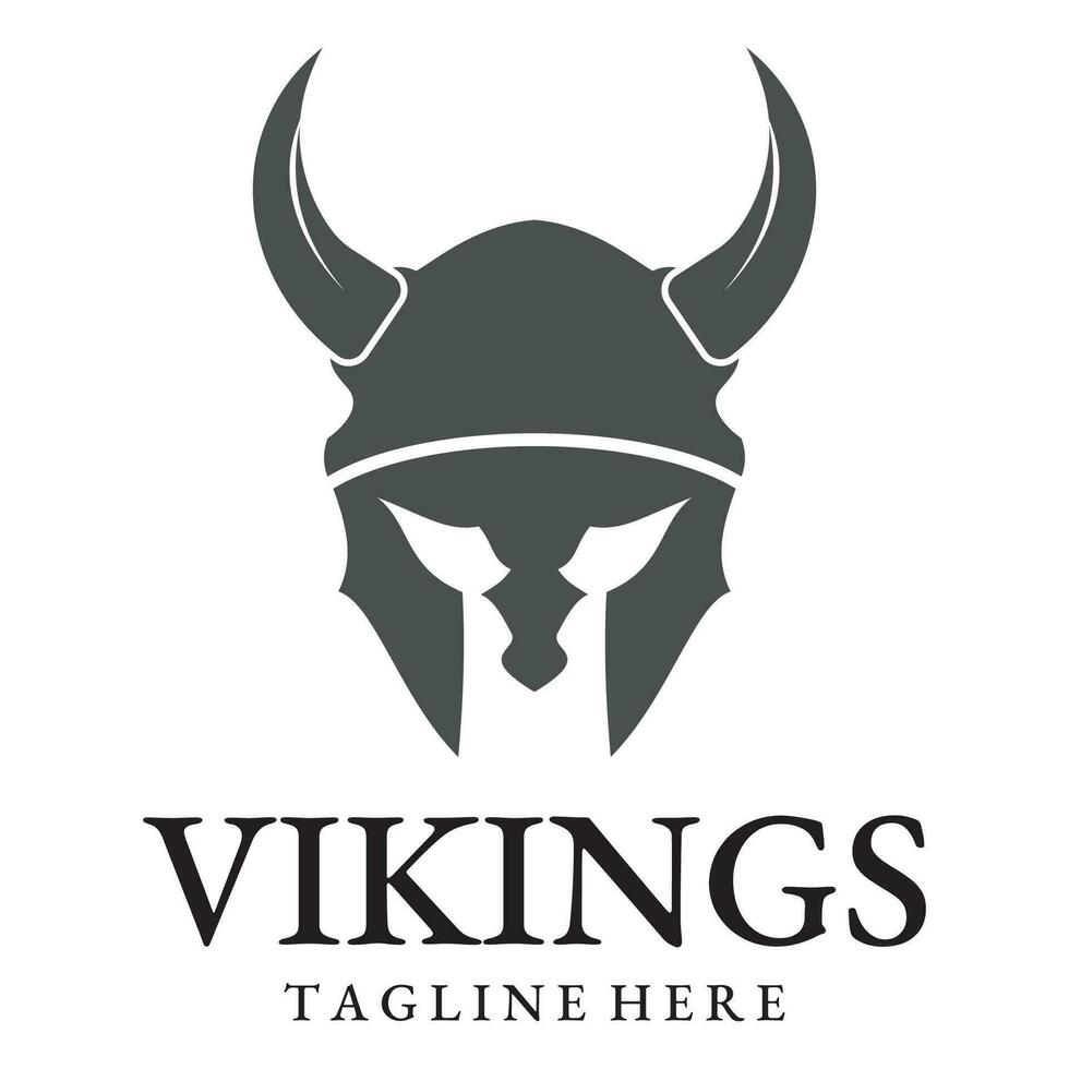 vector ilustración vikingo con casco.