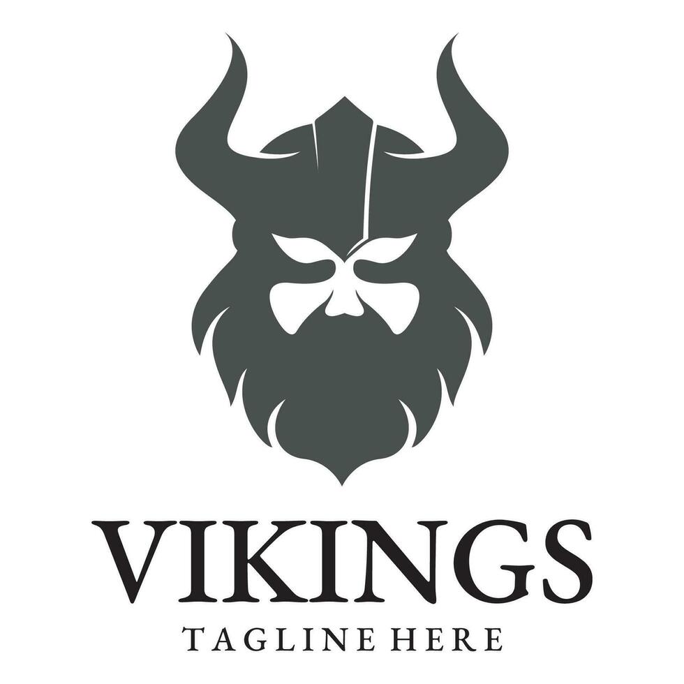 Vector illustration Viking with Helmet.