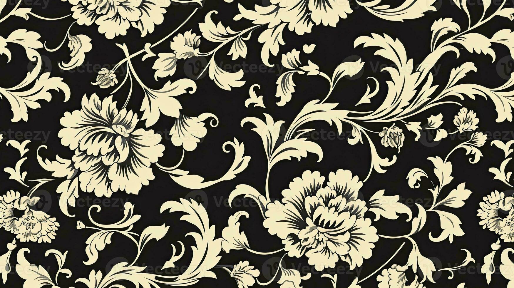 Damask pattern Background. AI Generated photo