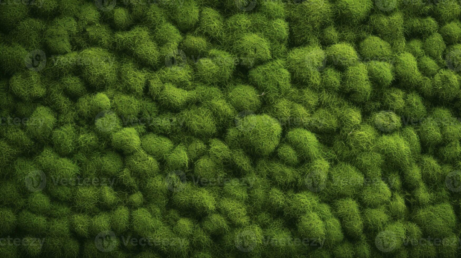 Close-Up Natural Green Moss Texture Background. AI Generated photo