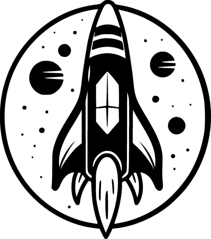 Rocket - Minimalist and Flat Logo - Vector illustration