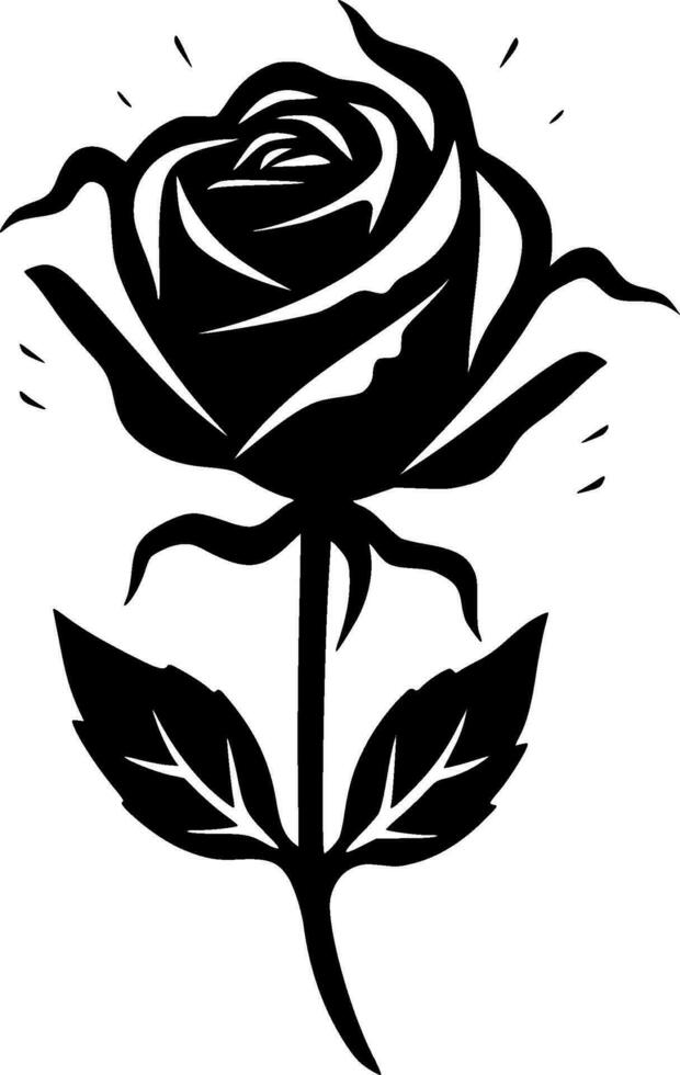 Rose - Minimalist and Flat Logo - Vector illustration