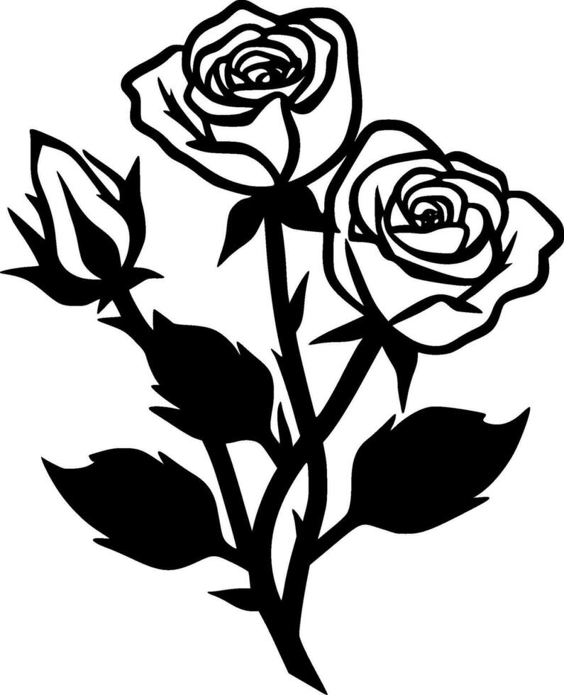 rosas - minimalista y plano logo - vector ilustración