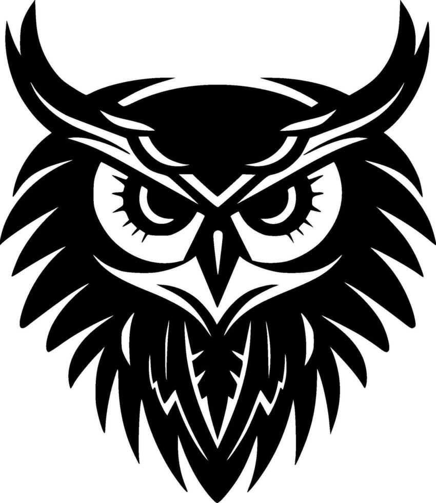 Owl, Minimalist and Simple Silhouette - Vector illustration