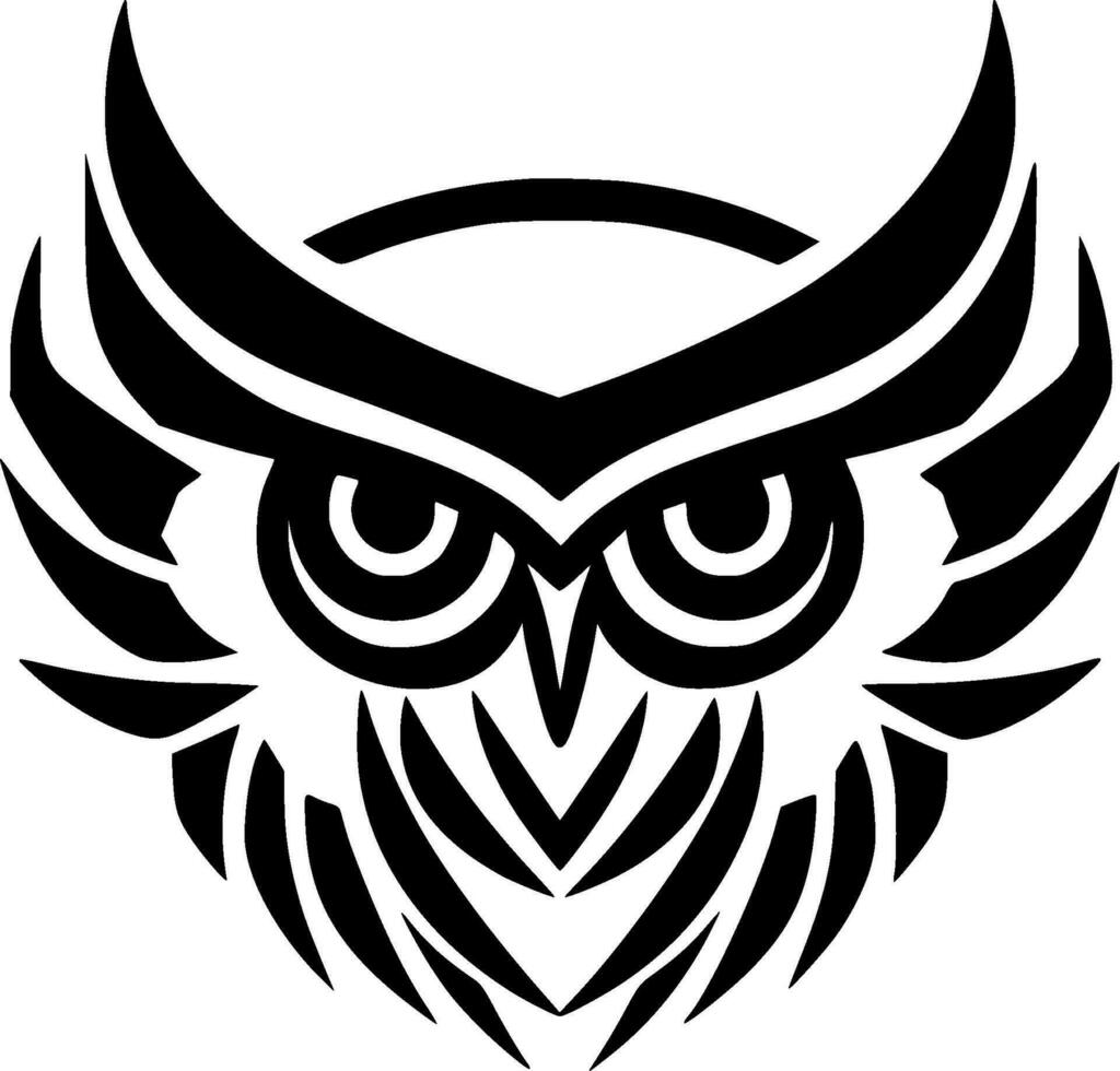 Owl - Minimalist and Flat Logo - Vector illustration