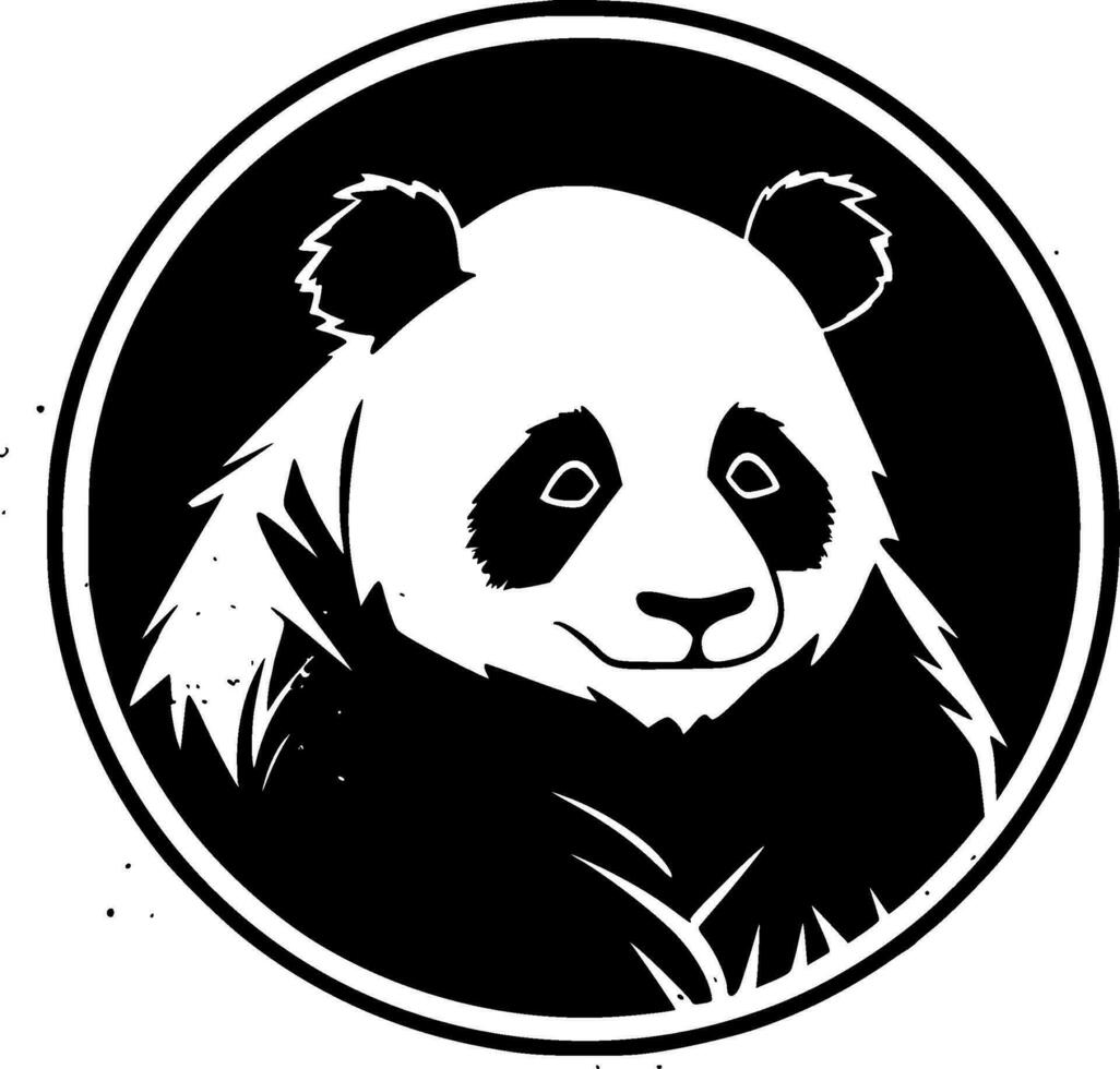 Panda, Minimalist and Simple Silhouette - Vector illustration