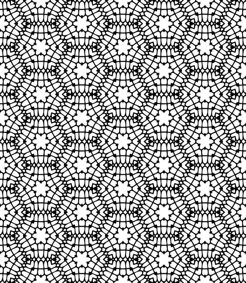 Black and white seamless abstract pattern. Background and backdrop. Grayscale ornamental design. vector