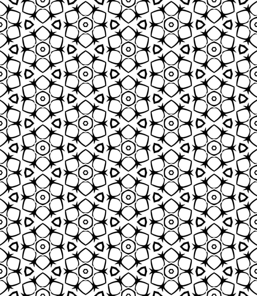 Black and white seamless abstract pattern. Background and backdrop. Grayscale ornamental design. vector