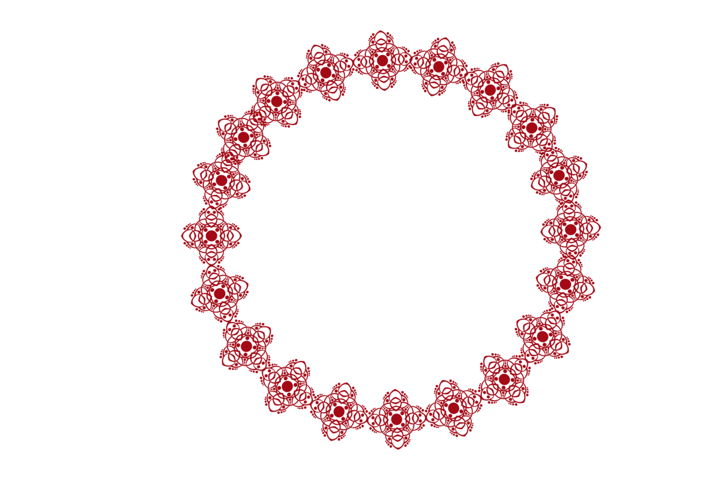Circle Monogram Frame Border With Transparent Background png