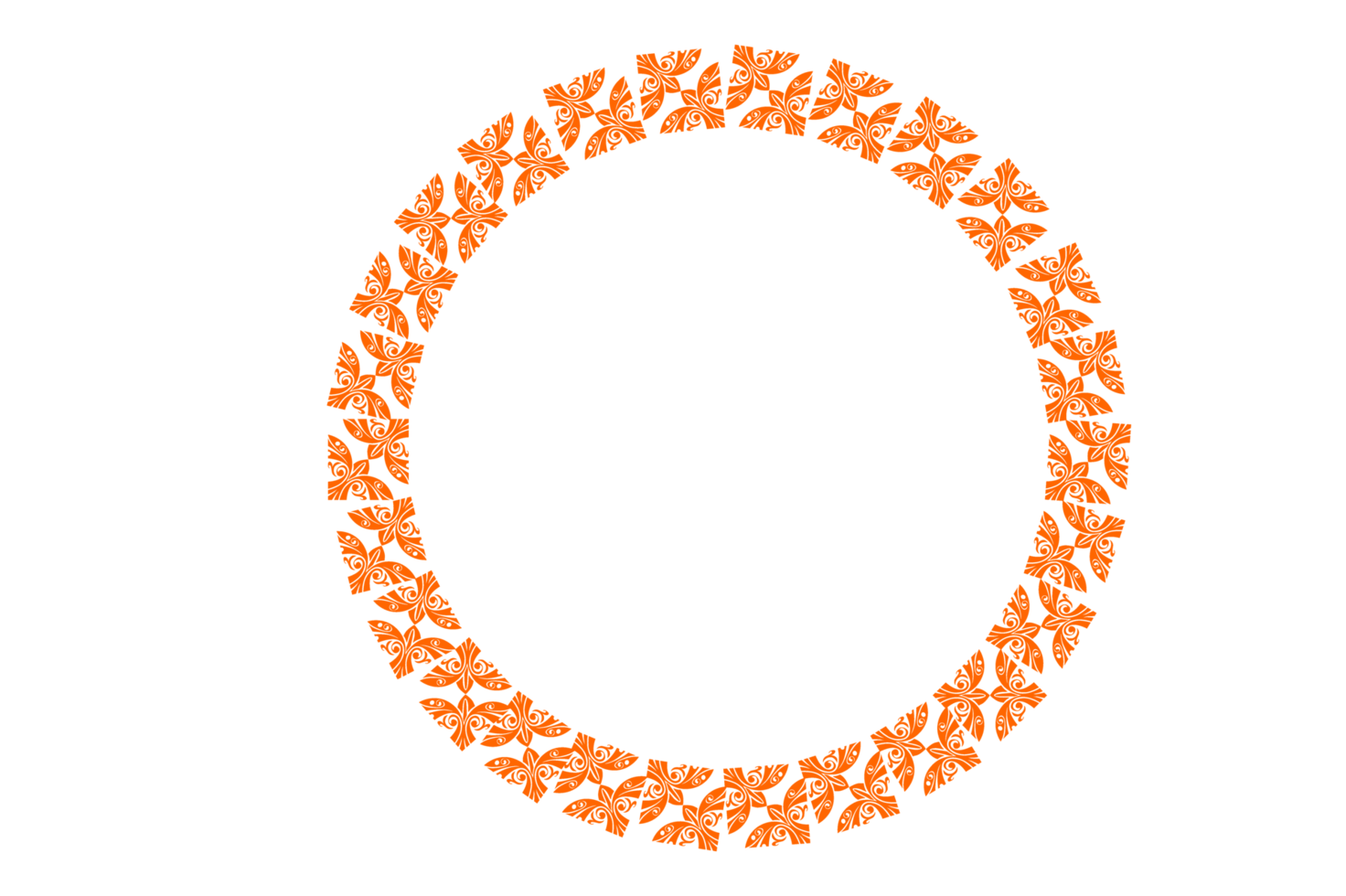 Circle Monogram Frame Border With Transparent Background png