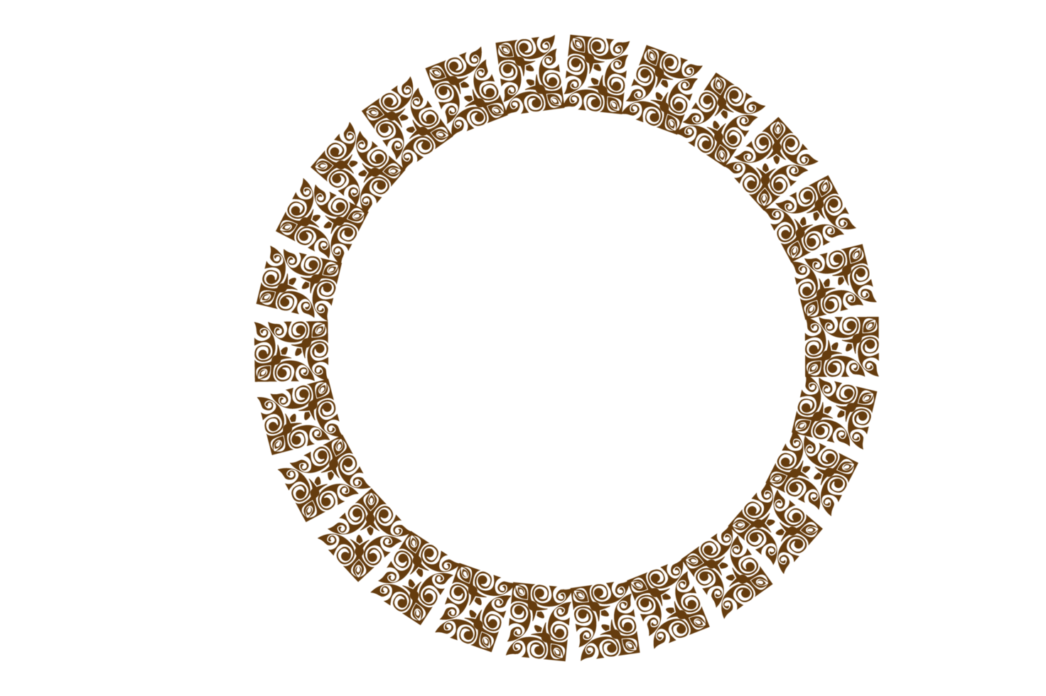 Circle Monogram Frame Border With Transparent Background png